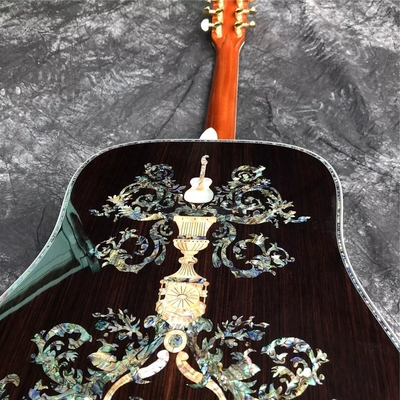 Custom Martin Style Deluxe D-100AA All Solid Wood 41 Inch D Type Spruce Acoustic Guitar Abalone supplier