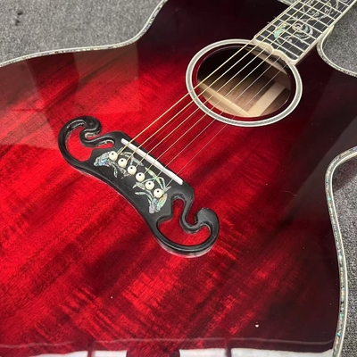 Custom Deluxe SJ200 Solid KOA Top Cutaway Jumbo Acoustic Guitar, Solid KOA Back Side, 43 Inch Gibson Style supplier