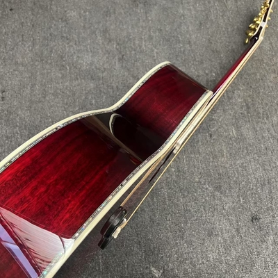 Custom Deluxe SJ200 Solid KOA Top Cutaway Jumbo Acoustic Guitar, Solid KOA Back Side, 43 Inch Gibson Style supplier