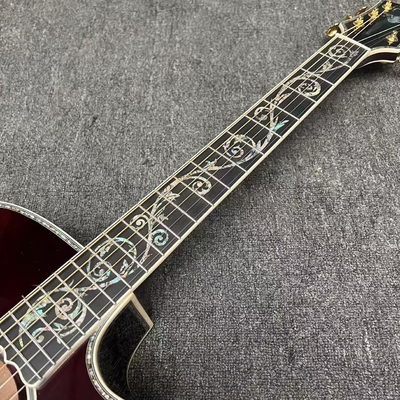 Custom Deluxe SJ200 Solid KOA Top Cutaway Jumbo Acoustic Guitar, Solid KOA Back Side, 43 Inch Gibson Style supplier