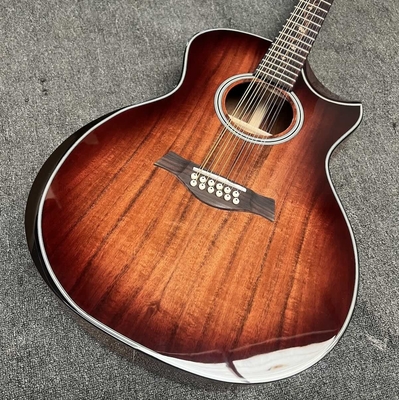 Custom 6 Strings Hawaiian KOA Top Solid Hawaiian Koa Back Sides Mahogany Neck Ebony Fretboard Cutaway K24ce Acoustic Guitar supplier