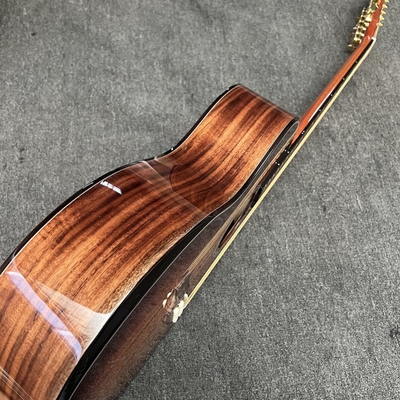 Custom 6 Strings Hawaiian KOA Top Solid Hawaiian Koa Back Sides Mahogany Neck Ebony Fretboard Cutaway K24ce Acoustic Guitar supplier