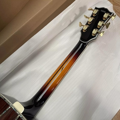 Custom Sunburst Color SJ200 ALL Solid Wood Jumbo Acoustic Guitar Crown Monarch Type supplier