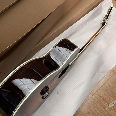 Custom Gibson Style Crown Monarch Type Sunburst Color SJ200 ALL Solid Wood Jumbo Acoustic Guitar supplier
