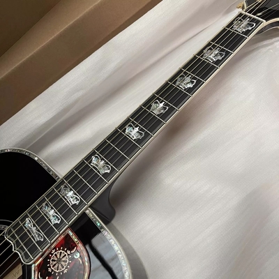 Custom Gibson Style Crown Monarch Type Sunburst Color SJ200 ALL Solid Wood Jumbo Acoustic Guitar supplier