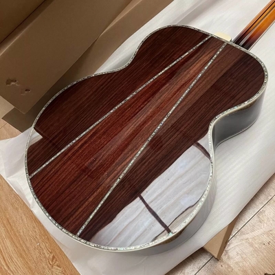 Custom Gibson Style Crown Monarch Type Sunburst Color SJ200 ALL Solid Wood Jumbo Acoustic Guitar supplier