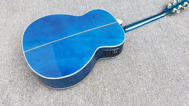 Top quality Gibson Blue G200 classic acoustic guitar,Golden Hardware,Solid Sprue top,Factory Custom Maple body guitar supplier