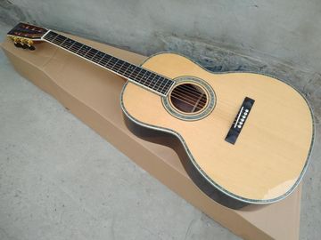 Top quality 39&quot; 000 style acoustic guitar,Solid spruce top,Abalone inlays and Ebony fingerboard acoustic guitar supplier