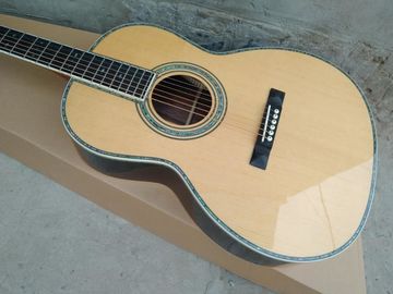 Top quality 39&quot; 000 style acoustic guitar,Solid spruce top,Abalone inlays and Ebony fingerboard acoustic guitar supplier