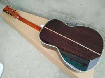 Top quality 39&quot; 000 style acoustic guitar,Solid spruce top,Abalone inlays and Ebony fingerboard acoustic guitar supplier