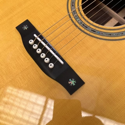 Custom Logo on Headstock, Solid Spruce OM Body Solid Rosewood Back Side Acoustic Electric Guitar Abalone Binding supplier
