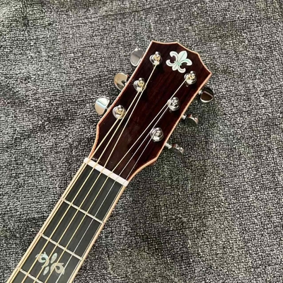 Custom Taylor Style 818 Body Deep Sunburst Solid Rosewood Back Side Acoustic Guitar X Bracing Bone Nut supplier