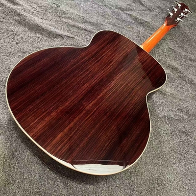 Custom Taylor Style 818 Body Deep Sunburst Solid Rosewood Back Side Acoustic Guitar X Bracing Bone Nut supplier