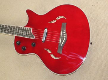 Wholsale Factory custom 21frets T5 classic semi-hollow red Electric guitar with rosewood fingerboard,can be customized supplier