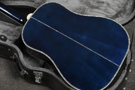 Custom Gibson Style Solid Adirondack Spruce Top Solid Tiger Maple Back Side J-45 Acoustic Guitar in Blue supplier