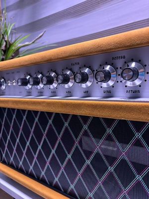 Custom Dumble CLONE Steel String Singer Head 20W 50W 100W with Suede Brown Color, Grand Amplifier SSS Model supplier