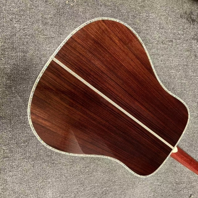 Custom M Style Solid Cedar Top D45caa Dreadnought Acoustic Guitar with Solid Rosewood Back Side, customized logo on headstock supplier