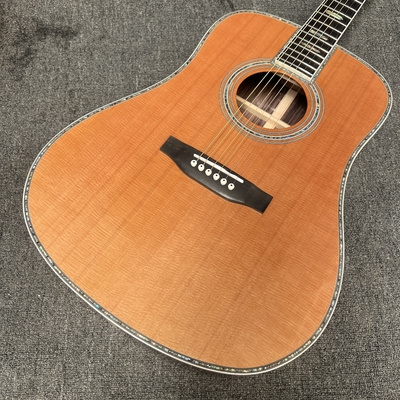 Custom M Style Solid Cedar Top D45caa Dreadnought Acoustic Guitar with Solid Rosewood Back Side, customized logo on headstock supplier