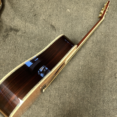 Custom M Style Solid Cedar Top D45caa Dreadnought Acoustic Guitar with Solid Rosewood Back Side, customized logo on headstock supplier