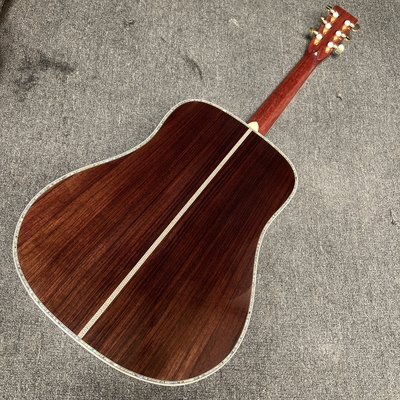 Custom M Style Solid Cedar Top D45caa Dreadnought Acoustic Guitar with Solid Rosewood Back Side, customized logo on headstock supplier