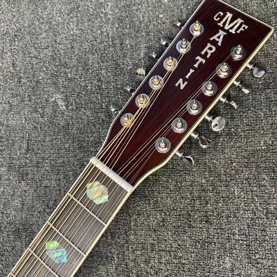 Custom M Style 12 Strings Solid Spruce Top Dreadnought Acoustic Guitar, Customized Logo on Headstock supplier