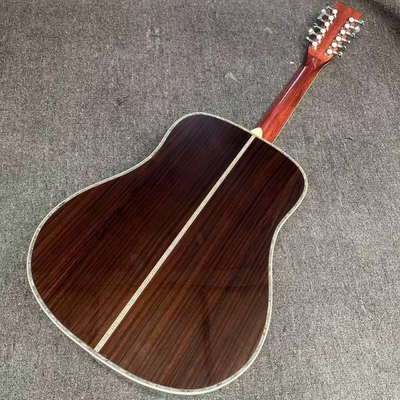 Custom M Style 12 Strings Solid Spruce Top Dreadnought Acoustic Guitar, Customized Logo on Headstock supplier