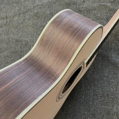 Custom Solid Spruce Top OM Kits Acoustic Guitar without Finishing, Customized Logo on Headstock supplier