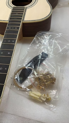 Custom Solid Spruce Top OM Kits Acoustic Guitar without Finishing, Customized Logo on Headstock supplier