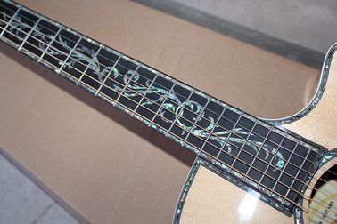 Wholesale- Factory custom 41'' 20 frets 916 cutaway body natural wood color acoustic guitar with solid top,golden tuners supplier