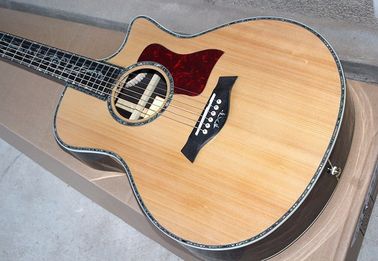 Wholesale- Factory custom 41'' 20 frets 916 cutaway body natural wood color acoustic guitar with solid top,golden tuners supplier