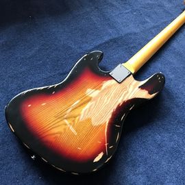 Hot sell 1959 relic Jazz bass basswood body with 4 strings electric bass in sunburst color supplier