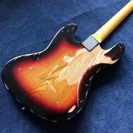 Hot sell 1959 relic Jazz bass basswood body with 4 strings electric bass in sunburst color supplier