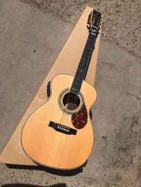 Ebony Fretboard OM body Signature Acoustic Electric Guitar (OM-G) supplier