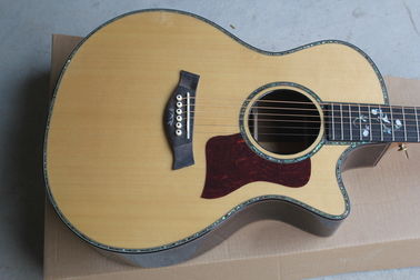 Wholesale- Factory custom 41'' 20 frets 916 cutaway body natural wood color acoustic guitar with solid top,golden tuners supplier