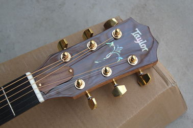 Wholesale- Factory custom 41'' 20 frets 916 cutaway body natural wood color acoustic guitar with solid top,golden tuners supplier