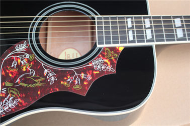 Wholesale custom 41&quot; cherry red/black hummingbird acoustic guitar with rosewood fretboard,Can add fishman pickups supplier