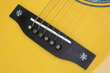 Factory custom yellow 41&quot; full solid OM 42 acoustic guitar with ebony fretboard,Abalone binding and inlay,Wilkinson tune supplier