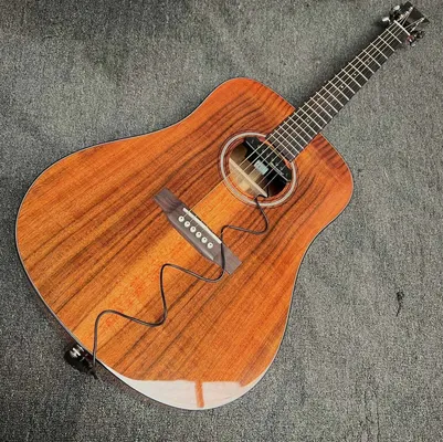 Custom Martin Style Dreadnought D-18AA All Solid KOA Wood Acoustic Guitar, Accept Guitar OEM supplier