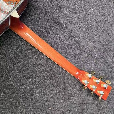 Custom 6/12 Strings Solid KOA Back Side Abalone Binding Acoustic Guitar with Customized Logo in Abalone supplier