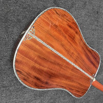 Custom 6/12 Strings Solid KOA Back Side Abalone Binding Acoustic Guitar with Customized Logo in Abalone supplier