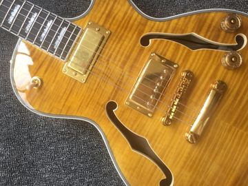 Custom Jazz Guitar,Electric Guitar, Vintage double bulging F hole supplier