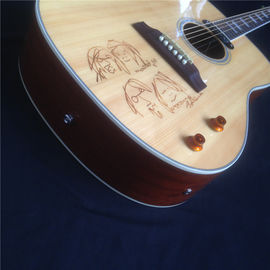 Hot sale Acoustic Guitar Natural Guitar Acoustic with One Piece of body 20 scale Chinese guitar shop free shipping supplier