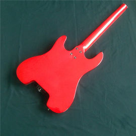 Custom New high-quality Headless Electric Guitar With Tiger striped in Red supplier