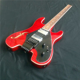 Custom New high-quality Headless Electric Guitar With Tiger striped in Red supplier