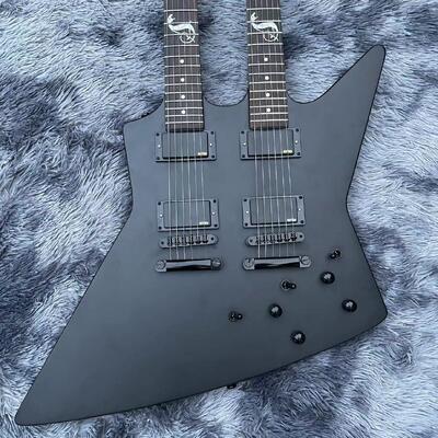 Custom Guitar Order, James Hetfield’s ESP MX250 Double Neck 6+6 Strings Electric Guitar in Matte Finishing supplier
