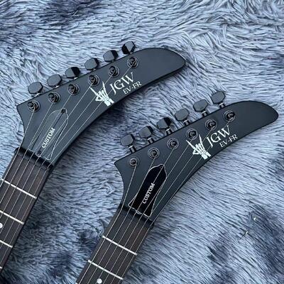 Custom Guitar Order, James Hetfield’s ESP MX250 Double Neck 6+6 Strings Electric Guitar in Matte Finishing supplier