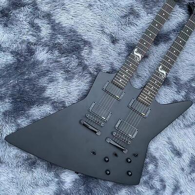 Custom Guitar Order, James Hetfield’s ESP MX250 Double Neck 6+6 Strings Electric Guitar in Matte Finishing supplier