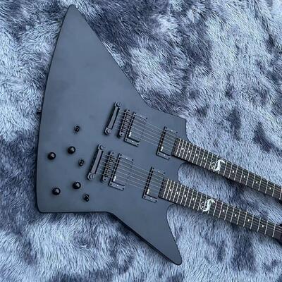 Custom Guitar Order, James Hetfield’s ESP MX250 Double Neck 6+6 Strings Electric Guitar in Matte Finishing supplier