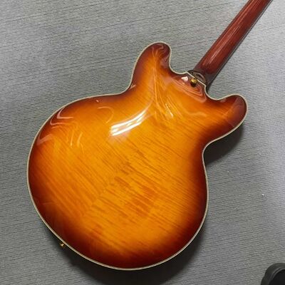 Custom Gibson Style ES Supreme Bourbon Burst Semi Hollow Body Jazz Electric Guitar supplier