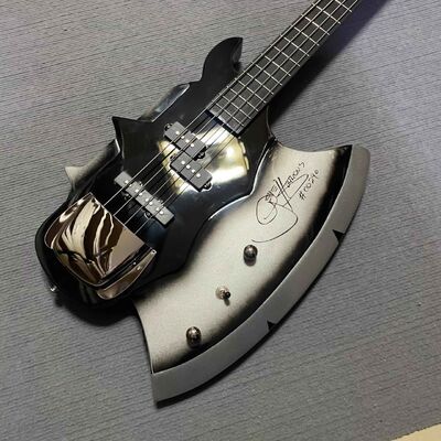 Custom 4 Strings Axe Bass Gene Simmons Electric Guitar Bass Rosewood Fretboard Black supplier